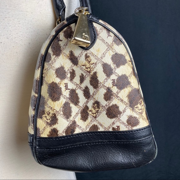 L.A.M.B. Women’s Mandeville leopard printed coated canvas speedy handbag - Picture 7 of 16